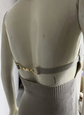 Women's Ribbed Knit Turtleneck Cutout Shoulder Halter Vest Long-Sleeved Shawl 2-Piece Set Slim Y2K Sexy Street Autumn Top