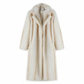 Winter High Quality Long Faux Mink Fur Coat Women High Street Furry Fur Jacket Luxury Brand Outerwear Overcoat
