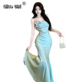 Olive Girl Dramatic Dress for Garden Wedding 2026 Fairycore Photoshoot S-L XS-3XL Plus Size Dramatic Silhouette Romantic Editorial Not Costume Hanfu Chinese Dress Traditional Chinese Clothing Chinese Heritage Fashion Women