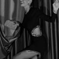 Solid Spliced Sequines Slimming Dresses for Women O Neck Long Sleeve Temperament Dress Female Fashion Style