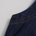 2026 New Blue Sleeveless Women Single-Breasted Belt Short Denim Dresses Woman Retro Slim A Line Mini Dress