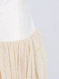 Sexy Evening Tunic Spliced Buttons Dress for Women V Neck Sleeveless High Waist Patchwork Folds Temperament Dresses Female