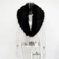 Elegant Faux Fur Coats Women's Warm Puffy Slim Long-Sleeve Collared Cardigan Winter Fashion High-Street Women Outwear