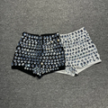 New Ladies Sparkling Luxury Crystal Backless Strapless Crop Top Diamond High Waisted Skirt Empire Shorts Women Set