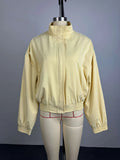 Retro Women Jackets Stand Collar Long Sleeve Basics Loose Jacket for Street Casual Outing Wear Fashion Autumn New
