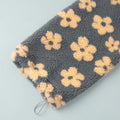 Fashion Floral Faux Lambswool Sweatshirt Women's Casual Zipper Pocket Loose Pullover Sweatshirt Autumn Festive Clothing