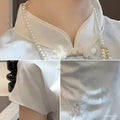 Olive Girl Blue Embroidered Qipao for Ren Faire 2026 Garden Wedding Fairycore Photoshoot Everyday Wear S-XXL XS-3XL Plus Size Embroidered Dramatic Silhouette Romantic Garden Party Editorial Not Costume Chinese Heritage Fashion Women