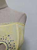 Solid Spliced Diamonds Hollow Out Vests for Women Strapless Sleeveless Tunic Temperament Vest Female