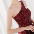 High Quality Women Design Maxi Dress Sexy One Shoulder Sequin Evening Dress Party Night Elegant Long Prom Dress Vestidos