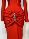 Women Sexy Luxury Sparkly Diamond Bandage Long Sleeve Bodycon Dress 2025 Celebrity Elegant Evening Club Pary Birthday Dresses
