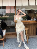 Olive Girl Beige Flowing Sleeve Lolita Dress for Ren Faire 2026 Garden Wedding Fairycore Photoshoot Everyday Wear S-3XL XS-3XL Plus Size Flowing Sleeve Dramatic Silhouette Romantic Garden Party Editorial Not Costume Chinese Heritage Fashion Women