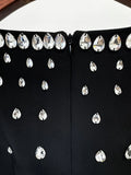 Elegant Celebrity Evening Party Gowns Women's Heavy Industry Diamonds Beading Sleeveless Tank Long Dress Vestidos
