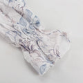 Elegant Printed Pleated Dress Summer Fashion Tie Patchwork Printed High Waist Dress Luxury Vintage Party Women Dresses