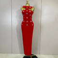 Elegant Flower Beading Sexy Sleeveless Bodycon Long Bandage Dresses Celebrity Cocktail Women Luxury Birthfay Evening Party Dress