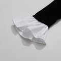 Hit Color Loose Mini Dresses for Women Square Neck Long Sleeve High Waist Temperament Dress Female Fashion