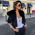 Elegant Faux Fur Coats Women's Warm Puffy Slim Long-Sleeve Collared Cardigan Winter Fashion High-Street Women Outwear