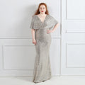 Plus Size Dress for Women Glitter Sequin Dresses Sexy Party Birthday Elegant Celebrity Floor Length Maxi Evening Dress