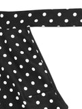 Fashion Polka Dot Dress Vintage High Waist Sleeveless Backless Neck Lace-up Dress Sexy Party Luxury Women Dresses Y2k
