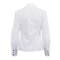 French Simple White Shirt for Women Notched Collar Long Sleeve Fashionable Commuter Cardigan Blouse Female Autumn