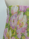 Summer Beach Floral Printing Dress for Women Strapless Sleeveless Spliced Folds Tiered Long Dresses Female Clothing