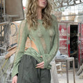 Sexy Sheer Knitted Dress Women Bodycon Long Sleeve Hollow Out Mini Dresses Femme Club Sexy Backless Knitwear Dress Womens
