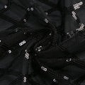 Sexy Strapless Sequin Mesh See Through Long Dress with Gloves Women Perspective Design Slim Dresses Evening Party Gowns