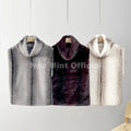 Fashion Faux Fur Sable Vest Crop Top Autumn Winter Turtleneck Eco Mink Fur Tank Tops Sleeveless Jacket Coat