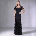 Luxury Flower Lace-Edged 3D Decoration Sleeveless Bodycon Maxi Dress Sleeveless High Waist Birthday Evening Party Cocktail Gowns