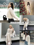 Original High-quality 2026 New Women's Round-neck Button-down Feather Decoration Metal Thread Long-sleeved Coat