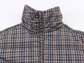 Trendy Vintage Plaid Padding Jacket Women Stand-up Collar Zipper Cotton Coat Lady Fall Winter High Street Casual Outwear 2026