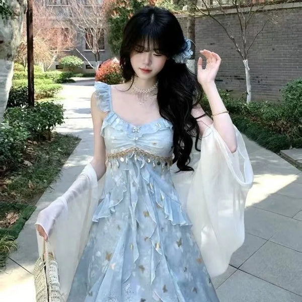 Olive Girl Romantic Dress for Garden Wedding 2026 Fairycore Photoshoot Everyday Wear S-XL XS-3XL Plus Size Romantic Cottagecore Garden Party Editorial Not Costume Dress Chinese Heritage Fashion Women