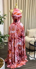 Fall Women O-neck Sleeveless Print Mermaid Maxi Dress Evening Birthday Beach Sexy Night Party Long Dresses