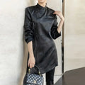 Olive Girl Black Embroidered Qipao for Garden Wedding 2026 Fairycore Photoshoot Everyday Wear S-3XL XS-3XL Plus Size Embroidered Romantic Editorial Not Costume Qipao Cheongsam Chinese Dress Chinese Heritage Fashion Women