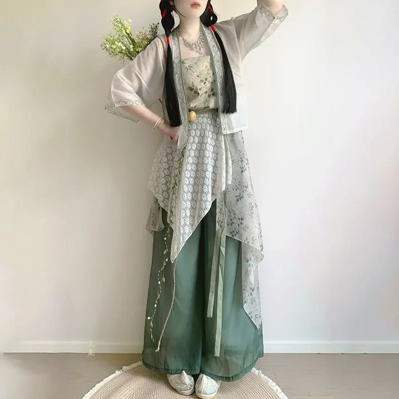 Olive Girl Green Hanfu Dress Everyday Wear 2026 S-L XS-3XL Plus Size Not Costume Hanfu Chinese Dress Traditional Chinese Clothing Chinese Heritage Fashion Women