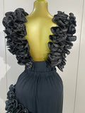 2026 Women Sexy Deep V Ruffle Bodysuit And Irregular Length Skirt Two-piece Set  Sexy Holiday Bikini Swimwear Photo Shoot Wear