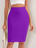 Quality High Waist Women Pencil Bandage Skirts Rose Pink Slim Tight Elastic Streetwear Girl Skirts Bodycon Drop Shipping