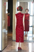 New Chinese Style Improved Sleeveless Wedding Cheongsam Autumn New High-end Wedding Banquet Toast Dress Women Qipao Dress