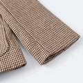 Vintage Notched Collar Blazer Women Single Button Long Sleeve Patch Pocket Check Coats Luxury Winter Fall Elegant Outerwear