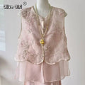 Olive Girl Pink Embroidered Embroidered Top for Garden Wedding 2026 Fairycore Photoshoot Everyday Wear S-XL XS-3XL Plus Size Embroidered Romantic Garden Party Editorial Not Costume Embroidered Top Chinese Top Blouse Chinese Heritage Fashion Women