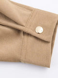 Two Piece Set for Women Stand Collar Long Sleeve Patchwork Drawstring Jacket High Waist Straight Pant Suit Female