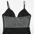 Rhinestones Spaghetti Strap Mesh Sequin Prom Maxi Dress Sexy Evening Long Split Side Party Luxury Wedding Guests Dress