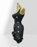 Women's Summer Shiny Rhinestone Bud Sleeveless Hip-Hugging Dress European Size Glam Fashion Party Bandage Performance Gown Dress