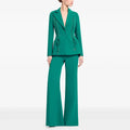 Women’S Designer 2-Piece Set Single Breasted Lace Up Decoration Blazer High Waist Wide Leg Pants Formal Party Suit Outfit