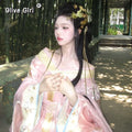 Olive Girl Yellow Hanfu Dress 2026 S-XL XS-3XL Plus Size Hanfu Chinese Dress Traditional Chinese Clothing Chinese Heritage Fashion Women