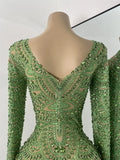 Sparkly Rhinestones Luxury Women Strecht Bodycon Sexy Long Sleeves Singer Performance Stage Nightclub Outfit Dancer Costume
