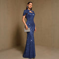 Elegant Sequin Emboridery Shawl 2 Pieces  Evening Gown for Women Weddings and Dinners Heavy Industry Gorgeous Evening Gowns