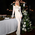 Sexy Backless Long Dress For Women Turtleneck Evening Party Ruched Dress Elegant Solid Long Sleeve Streetwear Maxi Dress