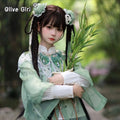 Olive Girl Green Embroidered Ma Mian Skirt for Ren Faire 2026 Fairycore Photoshoot Everyday Wear XS-XL XS-3XL Plus Size Hand Embroidered Dramatic Silhouette Romantic Cottagecore Editorial Not Costume Chinese Heritage Fashion Women