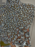 Women Sparkly Diamond Shawl Top And Long Dress Two Pieces Set Luxury Evening Prom Birthday Party Photo Shoot Sexy Stage Costumes