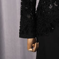 Solid Color Elegant Party Vestido Women'S Spliced Mesh Sequin Slim Long Sleeved Maxi Long Dress